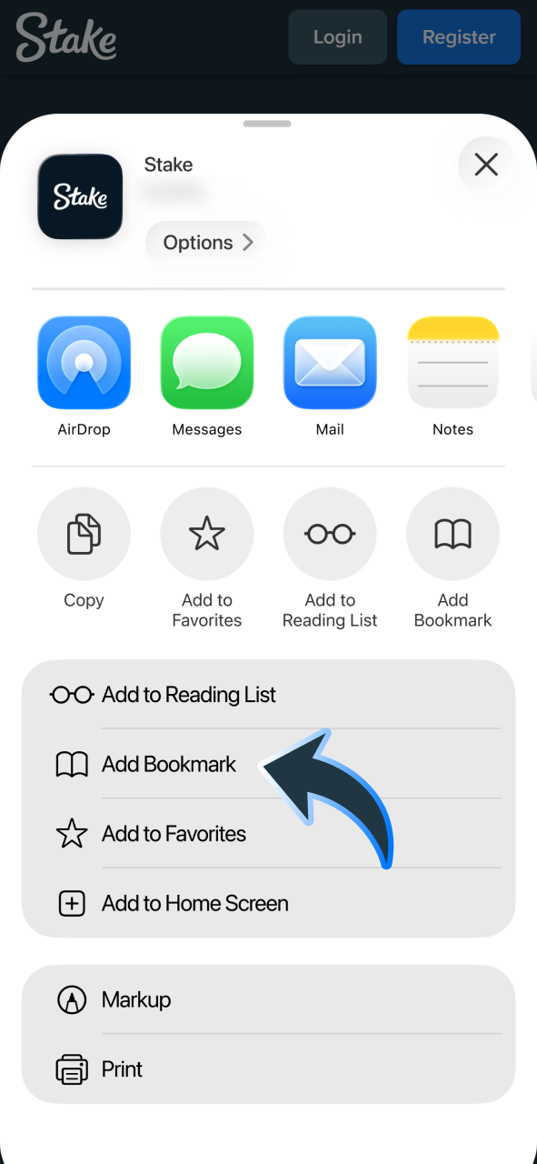 Click on this option to get iOS PWA app.
